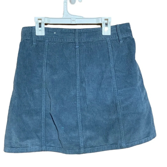 American Eagle Blue Gray A Line Hi Rise Skirt Size 4 - Picture 4 of 7